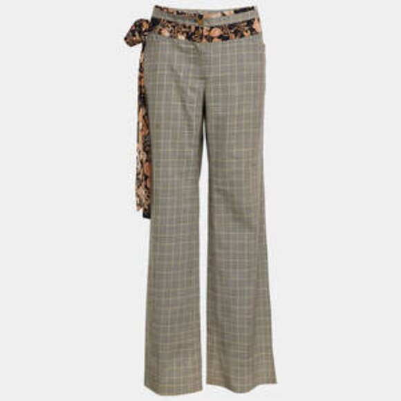 Dolce & Gabbana Beige Tartan Check Trousers L - Picture 2 of 5